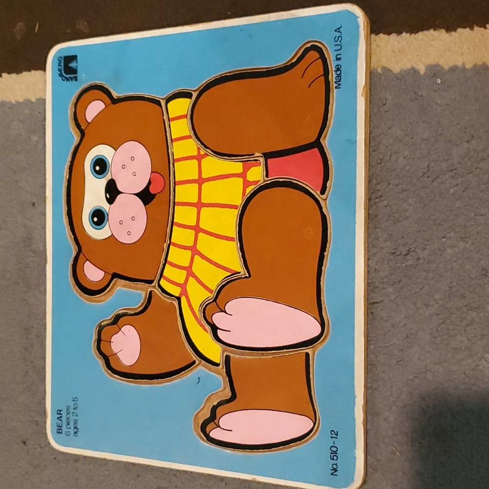 Vintage Sandberg bear made in the u.s.a. puzzle